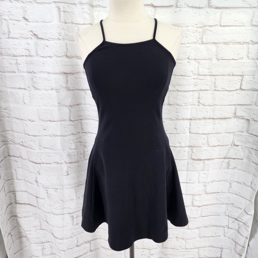 Brandy Melville Ballet Dress Black Preppy Mini Clean Girly Spaghetti OS Small